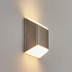 hofstein Applique murale d'extérieur Yobo LED Acier inoxydable, 1 lumière