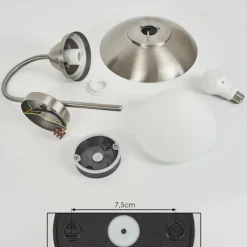 hofstein Applique murale d'extérieur Gielas LED Nickel mat, 1 lumière