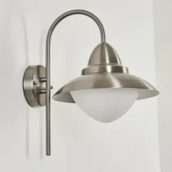 hofstein Applique murale d'extérieur Gielas LED Nickel mat, 1 lumière
