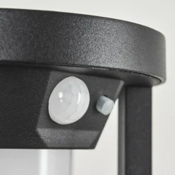 hofstein Applique murale d'extérieur Lokpano LED Noir, 1 lumière, Détecteur de mouvement, Changeur de couleurs