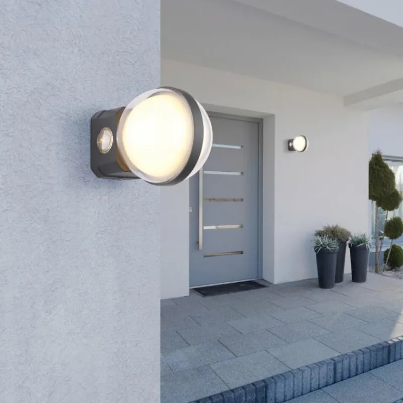 Luminaires Globo Lighting Applique murale d'extérieur Globo ILLI LED Anthracite, 1 lumière