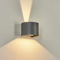 hofstein Applique murale d'extérieur Tamarin LED Anthracite, 2 lumières