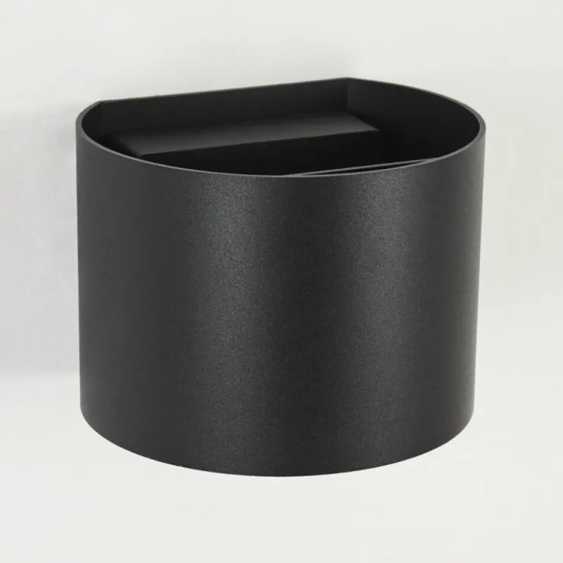 hofstein Applique murale d'extérieur Tamarin LED Noir, 2 lumières