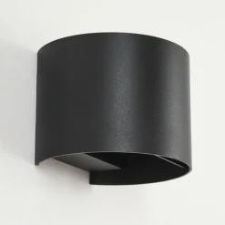 hofstein Applique murale d'extérieur Tamarin LED Noir, 2 lumières