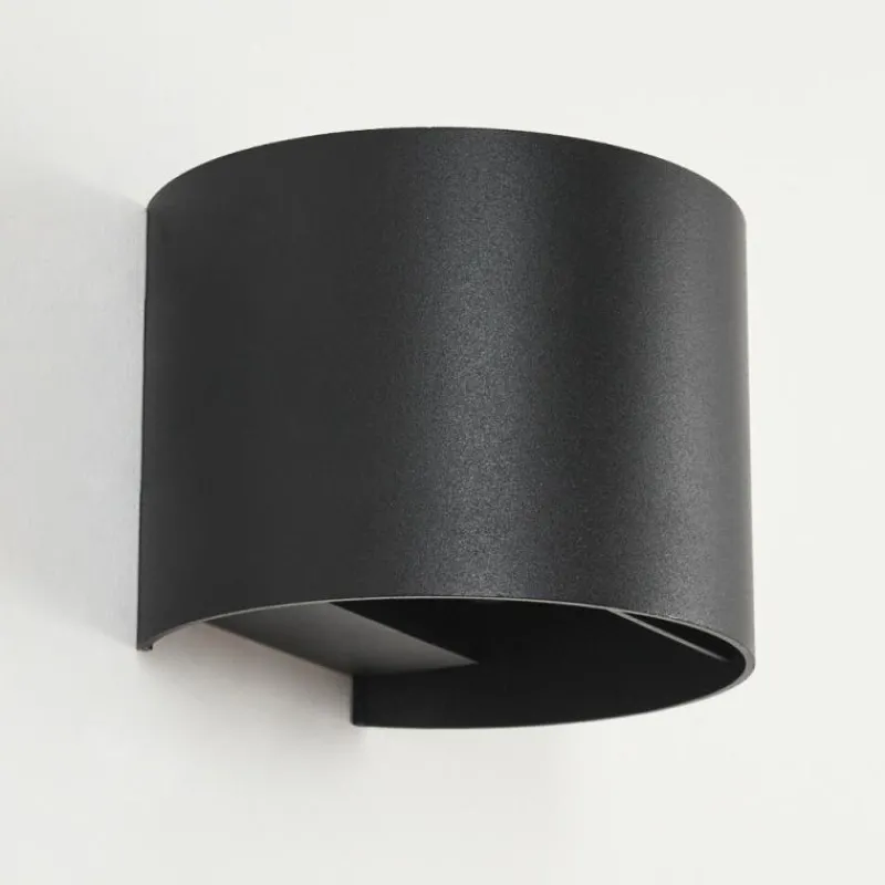 hofstein Applique murale d'extérieur Tamarin LED Noir, 2 lumières