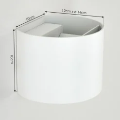 hofstein Applique murale d'extérieur Tamarin LED Blanc, 2 lumières