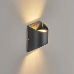 hofstein Applique murale d'extérieur Suriyaco LED Noir, 2 lumières