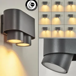 hofstein Applique murale d'extérieur Guampacha Anthracite, 2 lumières