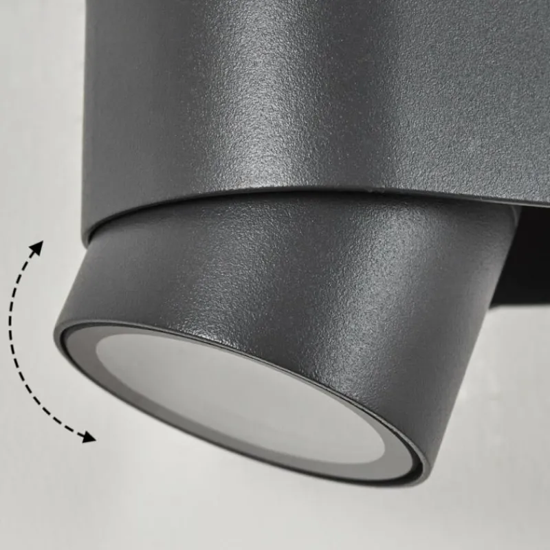 hofstein Applique murale d'extérieur Guampacha Anthracite, 2 lumières