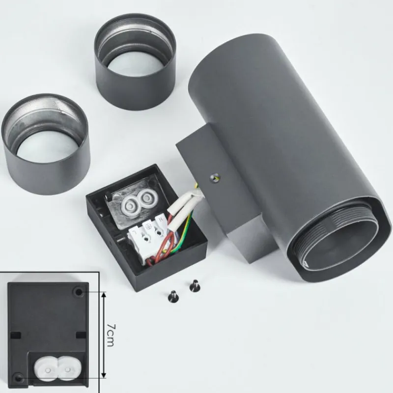 hofstein Applique murale d'extérieur Guampacha Anthracite, 2 lumières