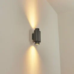 hofstein Applique murale d'extérieur Guampacha Anthracite, 2 lumières