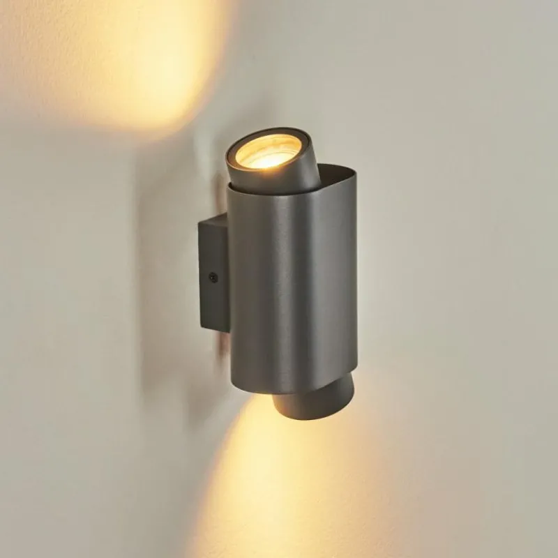 hofstein Applique murale d'extérieur Guampacha Anthracite, 2 lumières