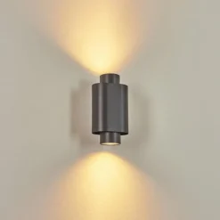 hofstein Applique murale d'extérieur Guampacha Anthracite, 2 lumières