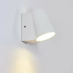 hofstein Applique murale d'extérieur Swisher LED Blanc, 1 lumière