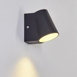hofstein Applique murale d'extérieur Swisher LED Noir, 1 lumière