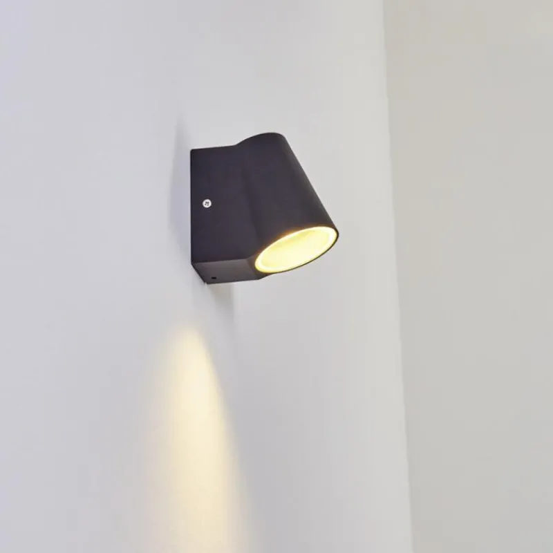 hofstein Applique murale d'extérieur Swisher LED Noir, 1 lumière