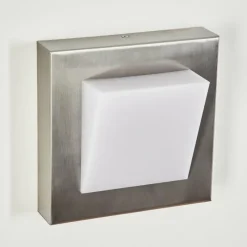 hofstein Applique murale d'extérieur Stearns LED Nickel mat, 1 lumière