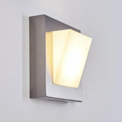 hofstein Applique murale d'extérieur Stearns LED Nickel mat, 1 lumière