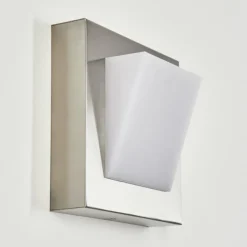 hofstein Applique murale d'extérieur Stearns LED Nickel mat, 1 lumière