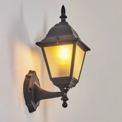 Luminaires Rustiques-hofstein Applique murale d'extérieur Naofe Noir, 1 lumière