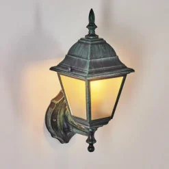 Luminaires Rustiques-hofstein Applique murale d'extérieur Naofe Vert, Noir, 1 lumière