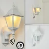 Luminaires Rustiques-hofstein Applique murale d'extérieur Naofe Blanc, 1 lumière, Détecteur de mouvement