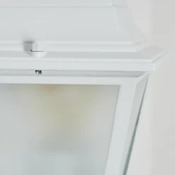 Luminaires Rustiques-hofstein Applique murale d'extérieur Naofe Blanc, 1 lumière, Détecteur de mouvement