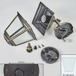 Luminaires Rustiques-hofstein Applique murale d'extérieur Naofe Brun, Or, 1 lumière