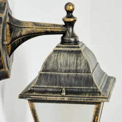 Luminaires Rustiques-hofstein Applique murale d'extérieur Naofe Brun, Or, 1 lumière