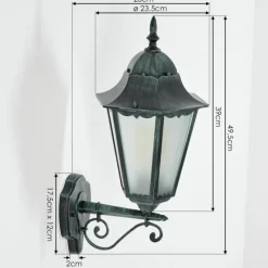 Luminaires Rustiques-hofstein Applique murale d'extérieur Hongkong Vert, Noir, 1 lumière