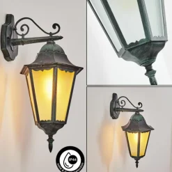 Luminaires Rustiques-hofstein Applique murale d'extérieur Hongkong Vert, Noir, 1 lumière