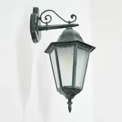 Luminaires Rustiques-hofstein Applique murale d'extérieur Hongkong Vert, Noir, 1 lumière