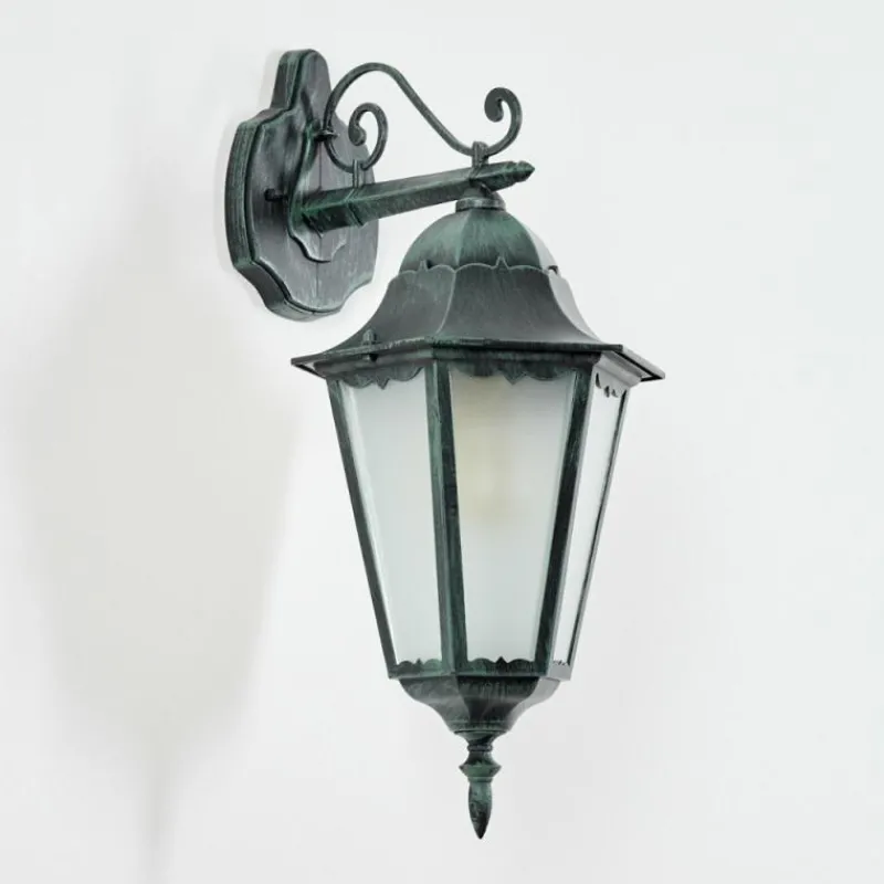 Luminaires Rustiques-hofstein Applique murale d'extérieur Hongkong Vert, Noir, 1 lumière