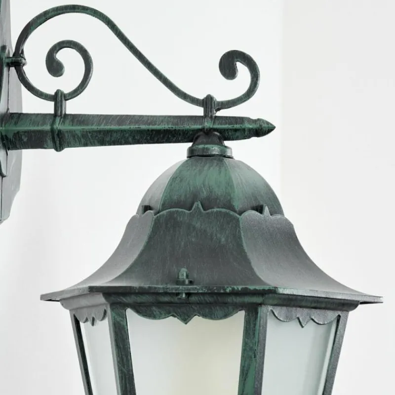 Luminaires Rustiques-hofstein Applique murale d'extérieur Hongkong Vert, Noir, 1 lumière