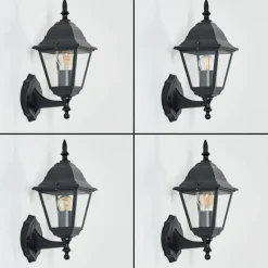 Luminaires Rustiques-hofstein Applique murale d'extérieur Naofe Noir, 1 lumière