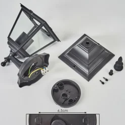 Luminaires Rustiques-hofstein Applique murale d'extérieur Naofe Noir, 1 lumière