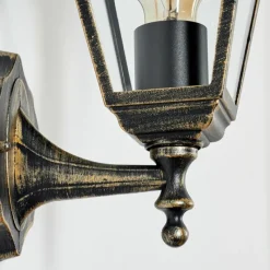 Luminaires Rustiques-hofstein Applique murale d'extérieur Naofe Brun, Or, 1 lumière