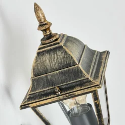 Luminaires Rustiques-hofstein Applique murale d'extérieur Naofe Brun, Or, 1 lumière