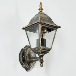 Luminaires Rustiques-hofstein Applique murale d'extérieur Naofe Brun, Or, 1 lumière