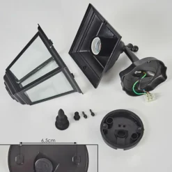 Luminaires Rustiques-hofstein Applique murale d'extérieur Naofe Noir, 1 lumière