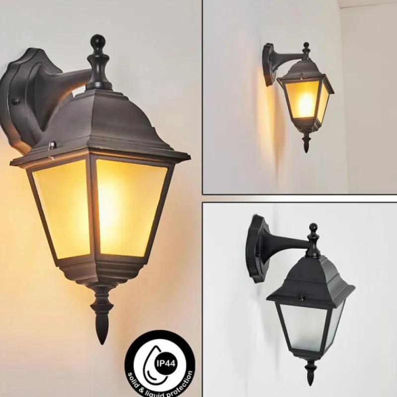 Luminaires Rustiques-hofstein Applique murale d'extérieur Naofe Noir, 1 lumière