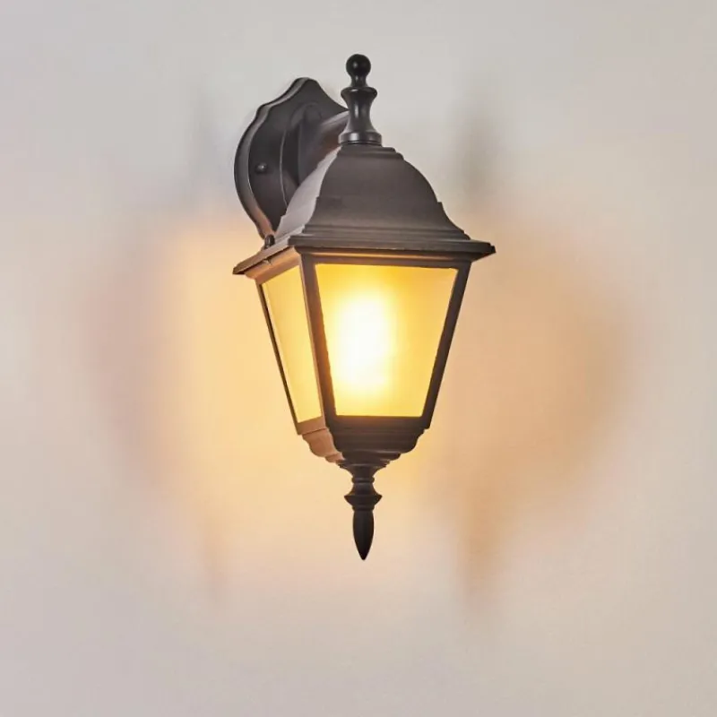 Luminaires Rustiques-hofstein Applique murale d'extérieur Naofe Noir, 1 lumière