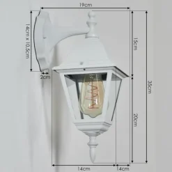 Luminaires Rustiques-hofstein Applique murale d'extérieur Naofe Blanc, 1 lumière