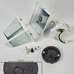 Luminaires Rustiques-hofstein Applique murale d'extérieur Naofe Blanc, 1 lumière