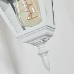 Luminaires Rustiques-hofstein Applique murale d'extérieur Naofe Blanc, 1 lumière