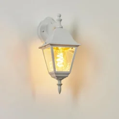 Luminaires Rustiques-hofstein Applique murale d'extérieur Naofe Blanc, 1 lumière