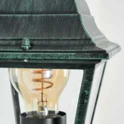 Luminaires Rustiques-hofstein Applique murale d'extérieur Naofe Vert, Noir, 1 lumière, Détecteur de mouvement