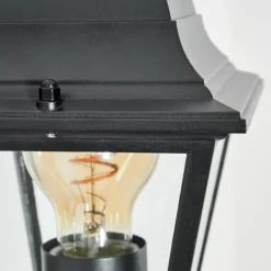 Luminaires Rustiques-hofstein Applique murale d'extérieur Naofe Noir, 1 lumière, Détecteur de mouvement