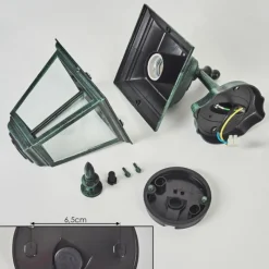 Luminaires Rustiques-hofstein Applique murale d'extérieur Naofe Vert, Noir, 1 lumière