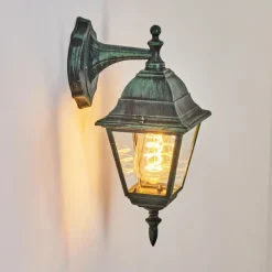 Luminaires Rustiques-hofstein Applique murale d'extérieur Naofe Vert, Noir, 1 lumière